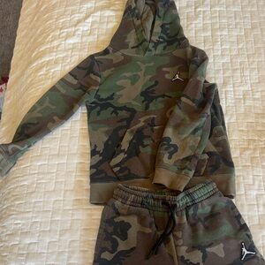 Jordan Kids Camouflage Joggers and Hoodie Set